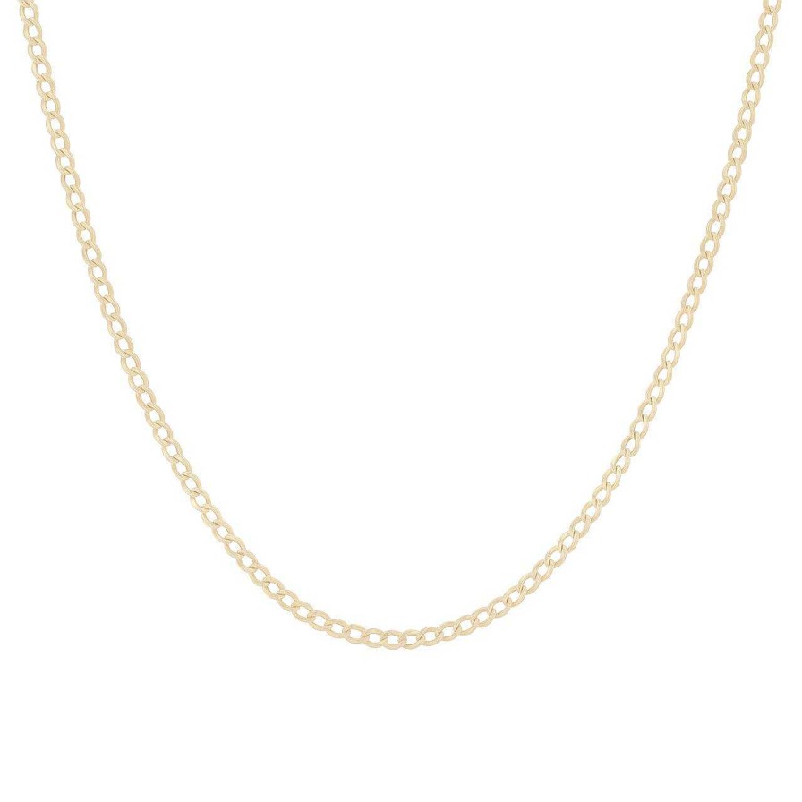 Diamonds Direct Necklaces & Pendants | Gold 17 Inch Adjustable Curb Chain Necklace Yellow Gold 14K