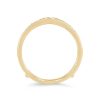 Diamonds Direct Women'S Bands | Beadset Diamond Contour Ring Guard By True Romance Yellow Gold 14K