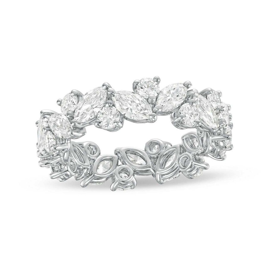 Diamonds Direct Women'S Bands | Marquise And Round Diamond Eternity Band By C. Gonshor White Gold 18K