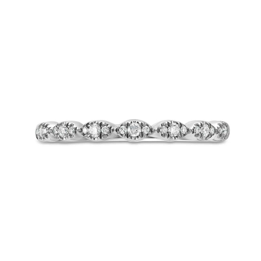 Diamonds Direct Women'S Bands | Scallop Diamond Wedding Band By Diamonds Direct Designs White Gold 14K