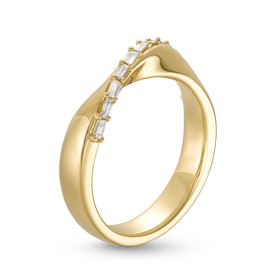 Diamonds Direct Fashion Rings | Baguette Diamond Crossover Ring