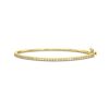 Diamonds Direct Bracelets | Emerald Diamond Bangle Yellow Gold 14K