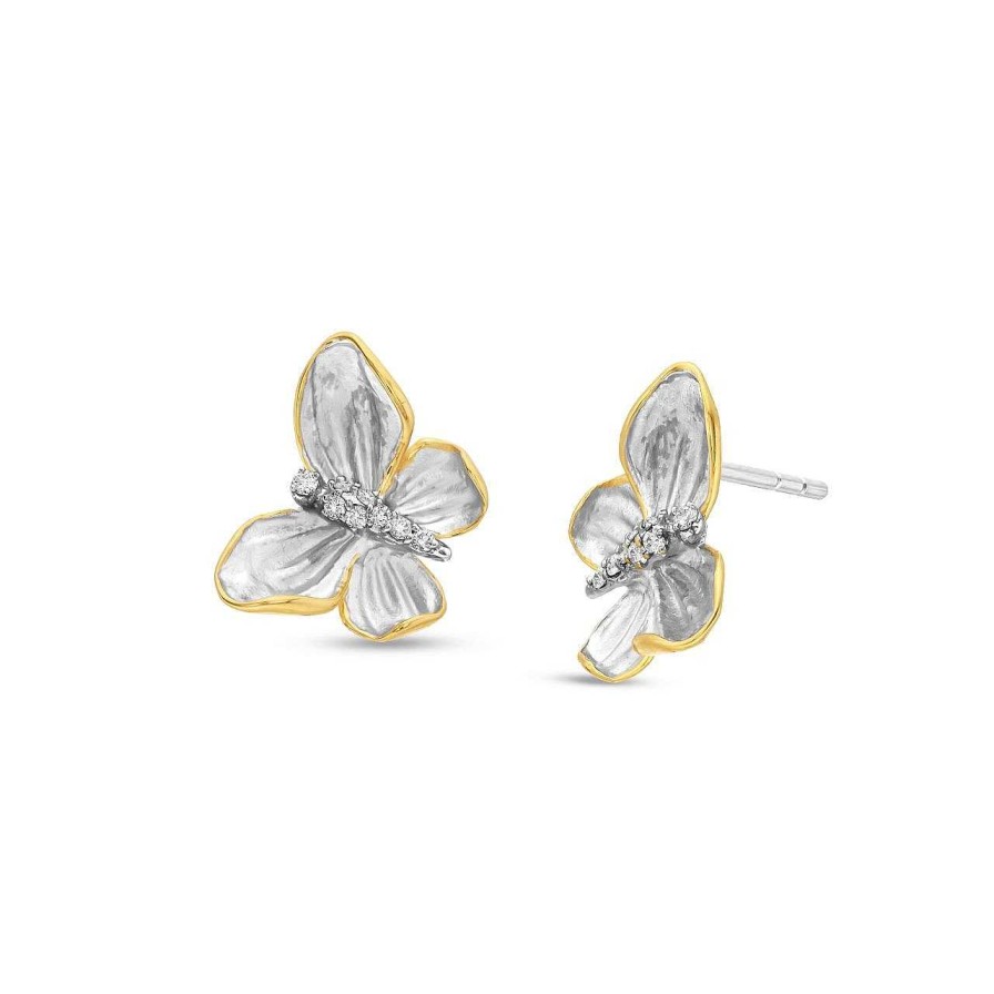 Diamonds Direct Earrings | Simon G. Monarch Butterfly Diamond Studs