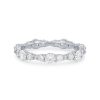 Diamonds Direct Women'S Bands | Graduated Round Diamond Eternity Band By Classique White Gold 14K