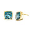 Diamonds Direct Earrings | London Blue Topaz Bezel Stud Earrings