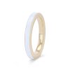 Diamonds Direct Fashion Rings | Michael M. Chroma White Enamel Ring Yellow Gold 14K