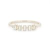 Diamonds Direct Women'S Bands | Alternating Vertical Baguette And Round Diamond Wedding Band Rose Gold 14K