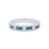 Diamonds Direct Women'S Bands | Kirk Kara Charlotte Sapphire And Diamond Weddding Band White Gold 14K