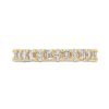 Diamonds Direct Fashion Rings | Alternating Baguette And Oval Cut Diamond Wedding Band Yellow Gold 14K