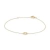 Diamonds Direct Bracelets | Diamond Evil Eye Bracelet Yellow Gold 14K