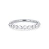 Diamonds Direct Women'S Bands | Single Prong Graduated Diamond Wedding Band By Sylvie Yellow Gold 14K