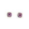 Diamonds Direct Earrings | Amethyst And Diamond Halo Studs