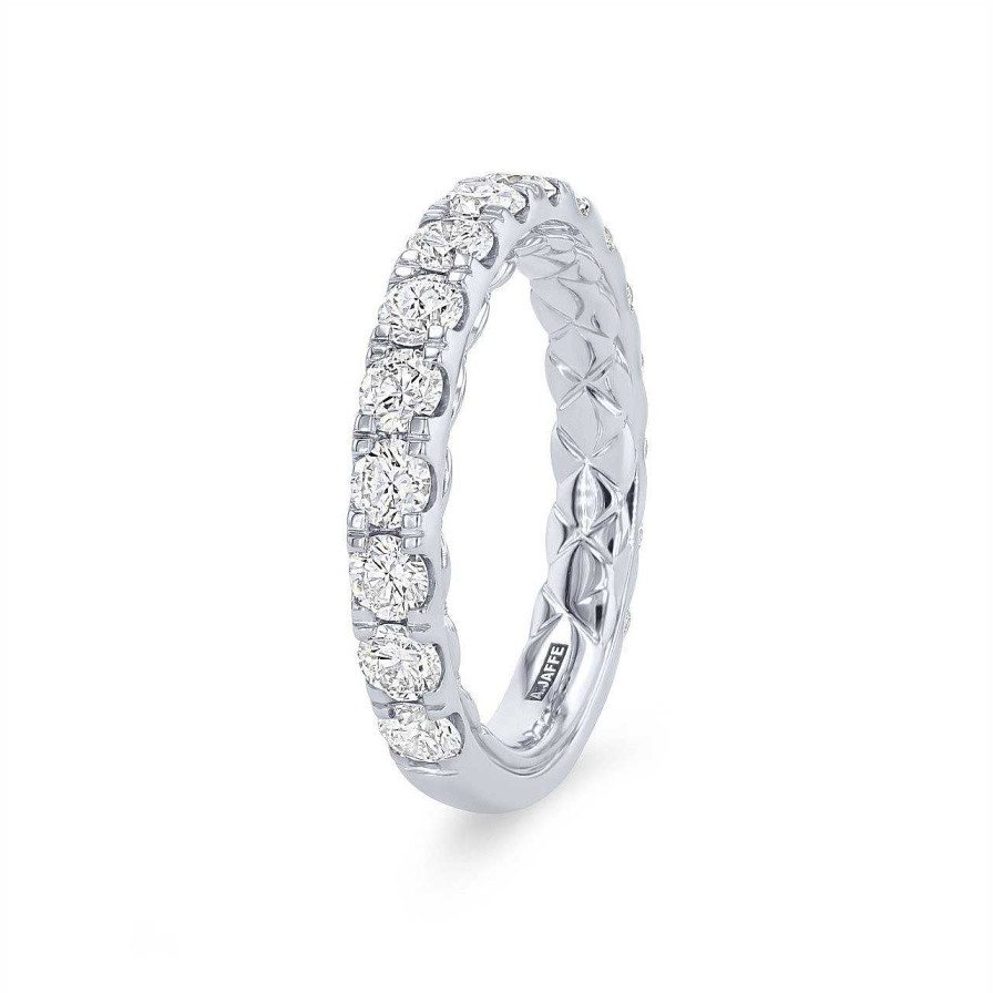 Diamonds Direct Women'S Bands | Classic Diamond Wedding Band By A. Jaffe White Gold 14K